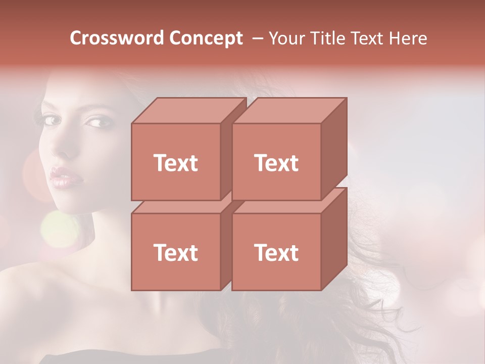 Woman Gorgeous Caucasian PowerPoint Template