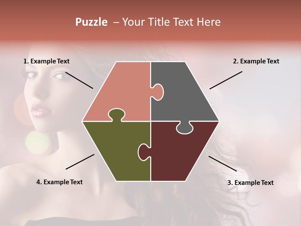 Woman Gorgeous Caucasian PowerPoint Template