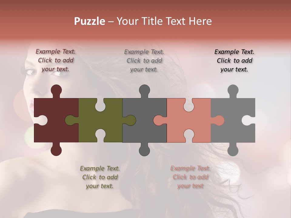 Woman Gorgeous Caucasian PowerPoint Template