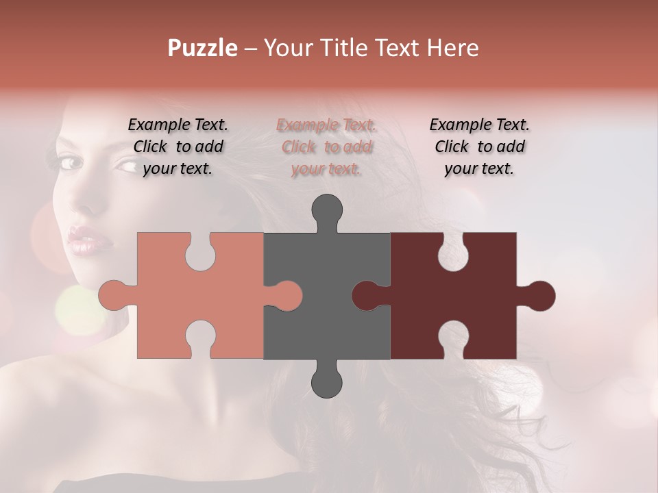 Woman Gorgeous Caucasian PowerPoint Template