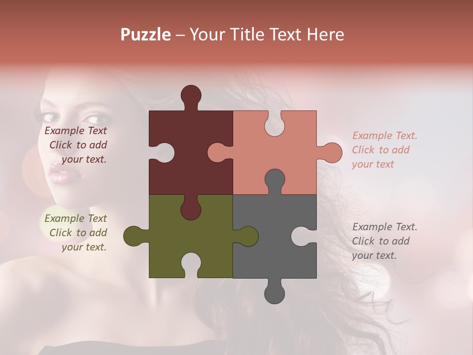 Woman Gorgeous Caucasian PowerPoint Template