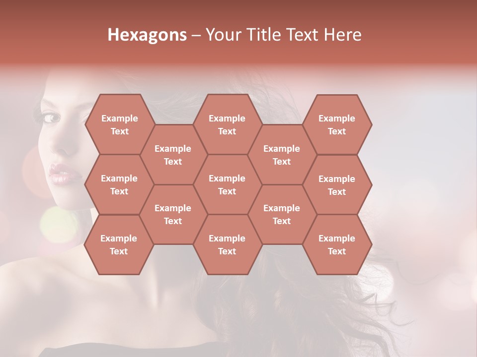 Woman Gorgeous Caucasian PowerPoint Template