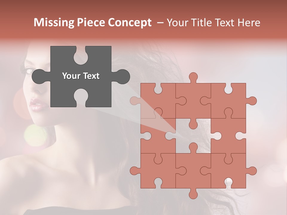 Woman Gorgeous Caucasian PowerPoint Template