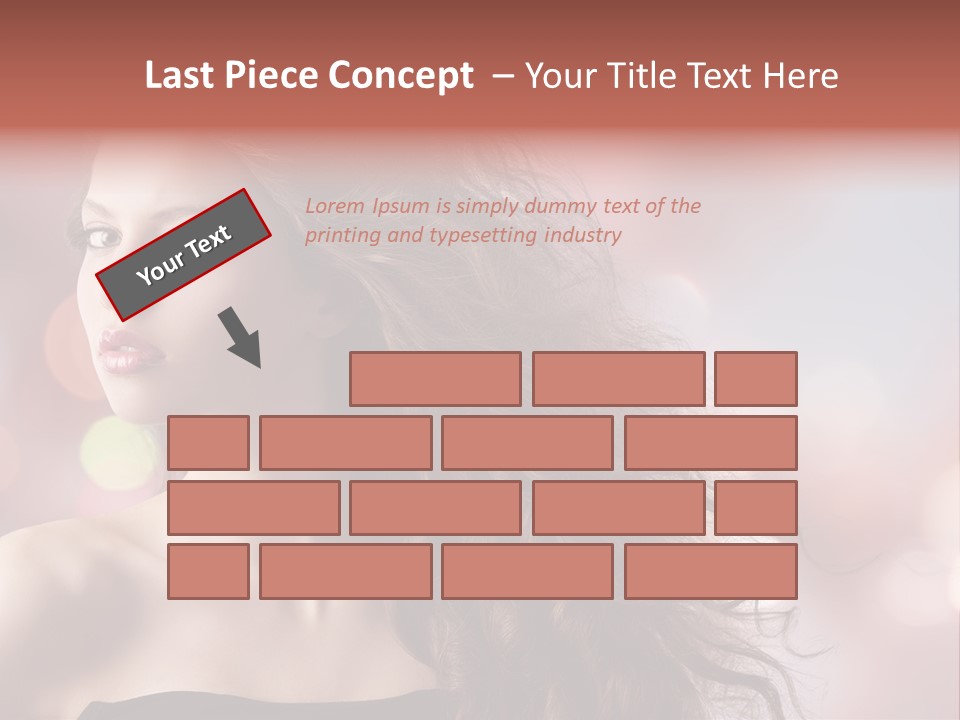 Woman Gorgeous Caucasian PowerPoint Template