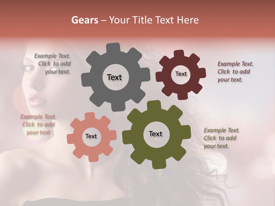 Woman Gorgeous Caucasian PowerPoint Template
