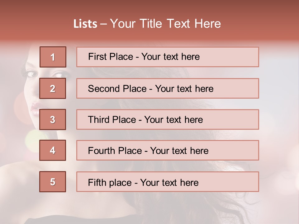 Woman Gorgeous Caucasian PowerPoint Template