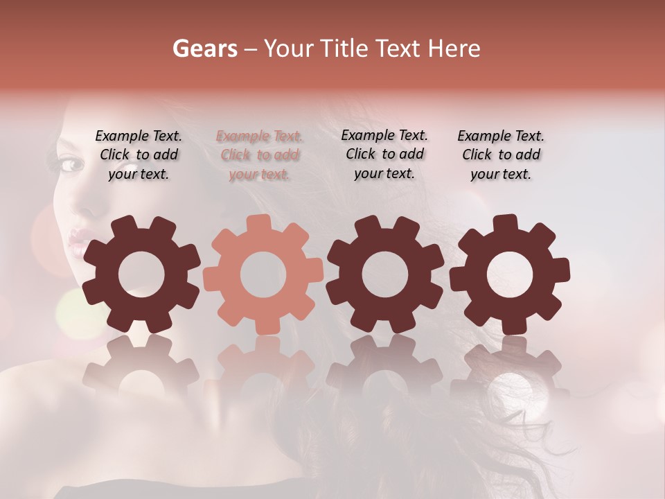 Woman Gorgeous Caucasian PowerPoint Template