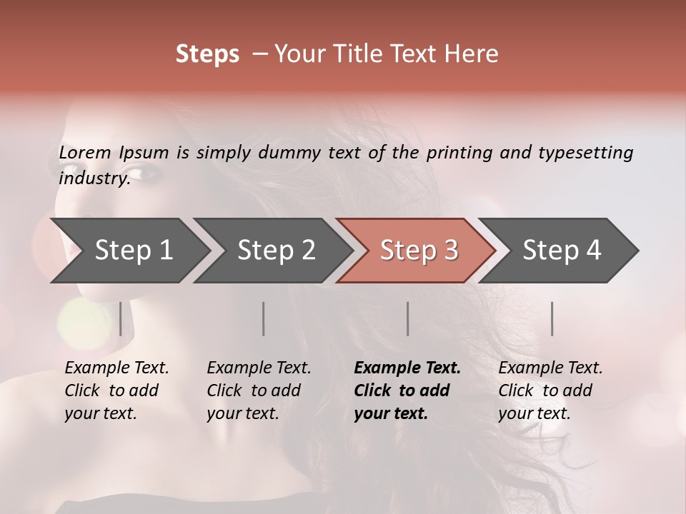 Woman Gorgeous Caucasian PowerPoint Template