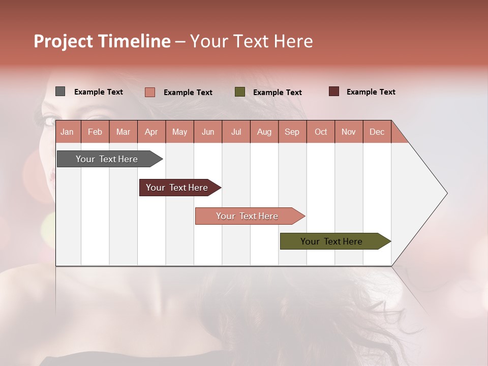 Woman Gorgeous Caucasian PowerPoint Template