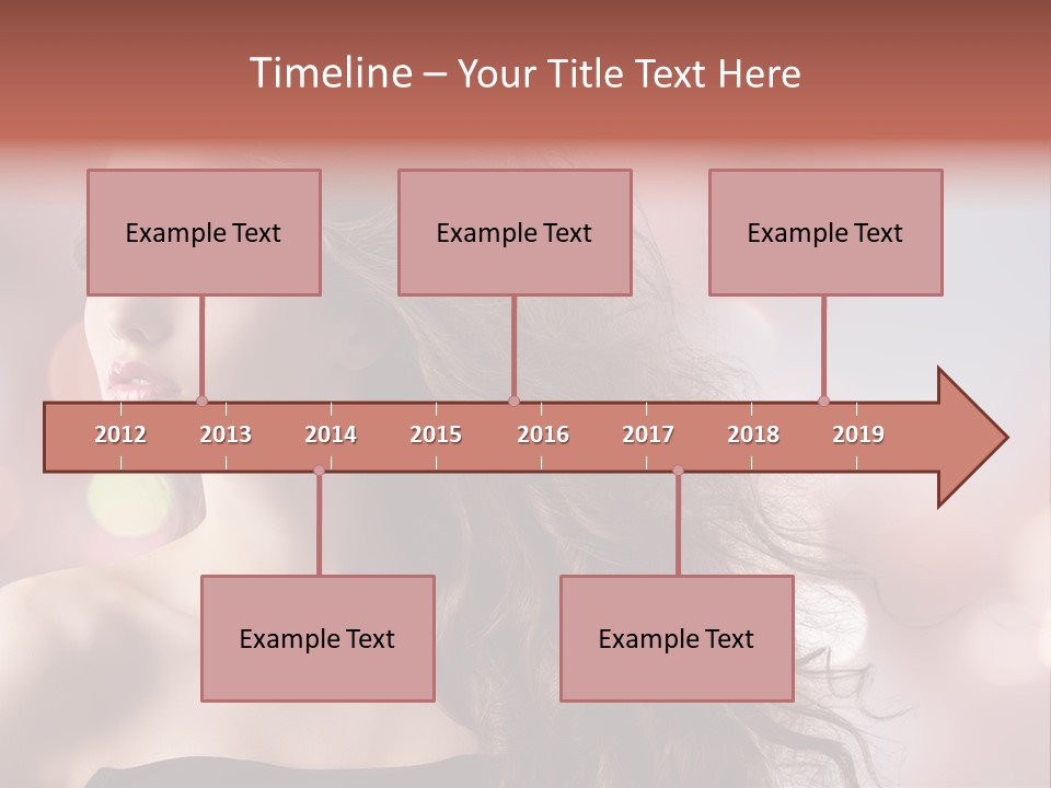 Woman Gorgeous Caucasian PowerPoint Template