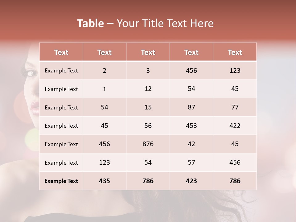 Woman Gorgeous Caucasian PowerPoint Template