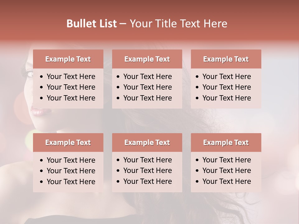 Woman Gorgeous Caucasian PowerPoint Template