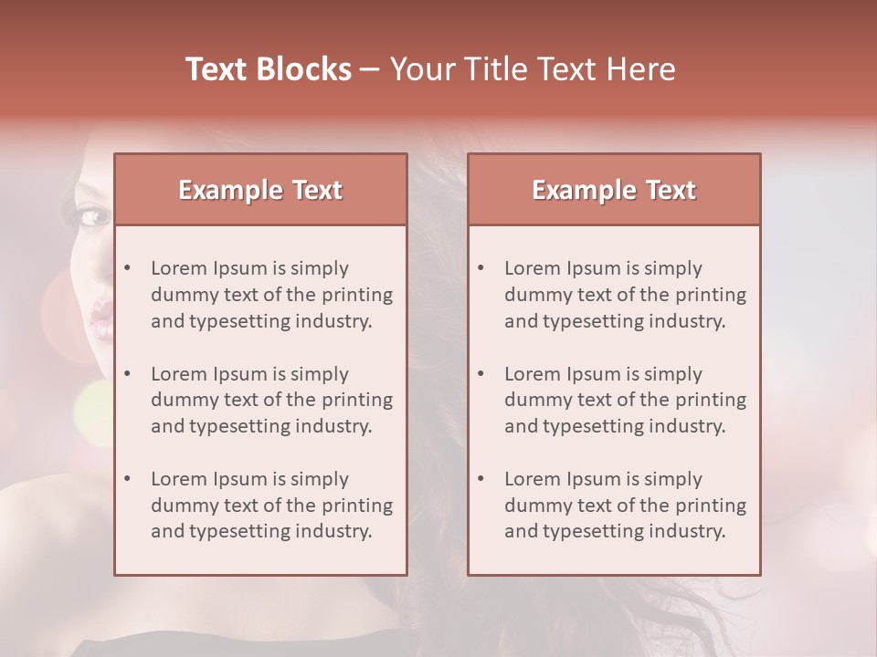 Woman Gorgeous Caucasian PowerPoint Template