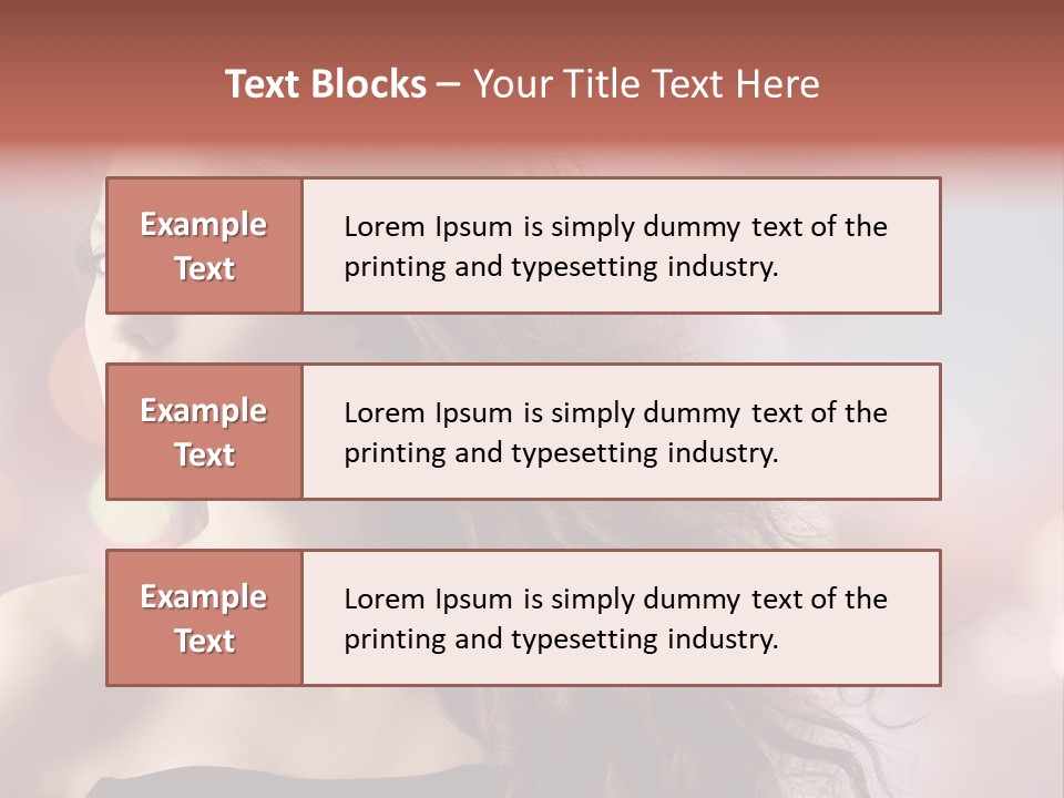 Woman Gorgeous Caucasian PowerPoint Template