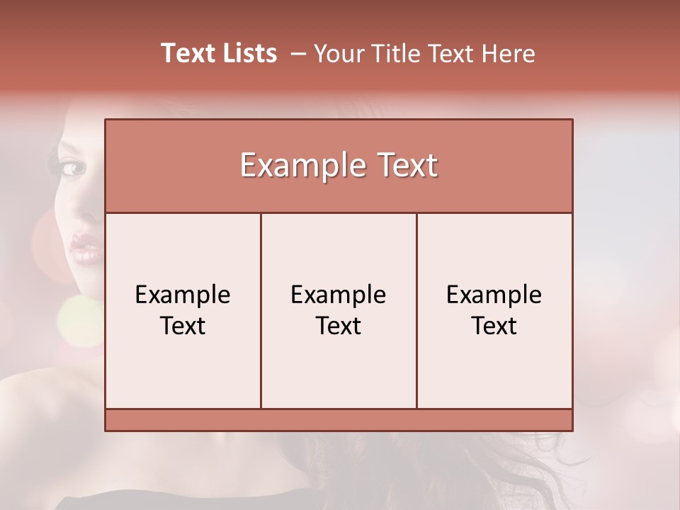 Woman Gorgeous Caucasian PowerPoint Template