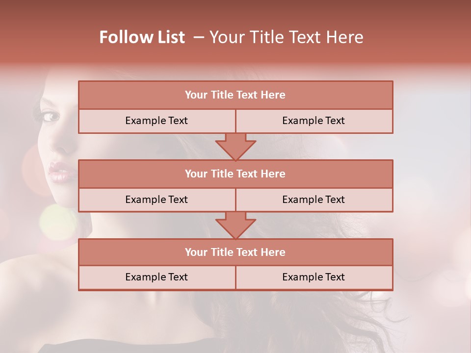 Woman Gorgeous Caucasian PowerPoint Template