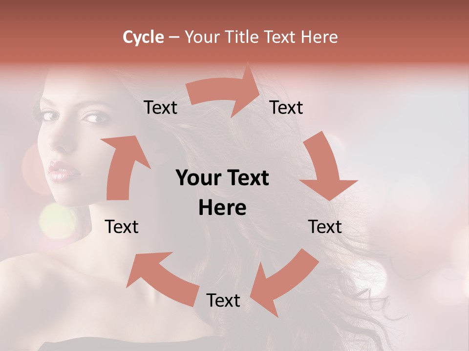 Woman Gorgeous Caucasian PowerPoint Template