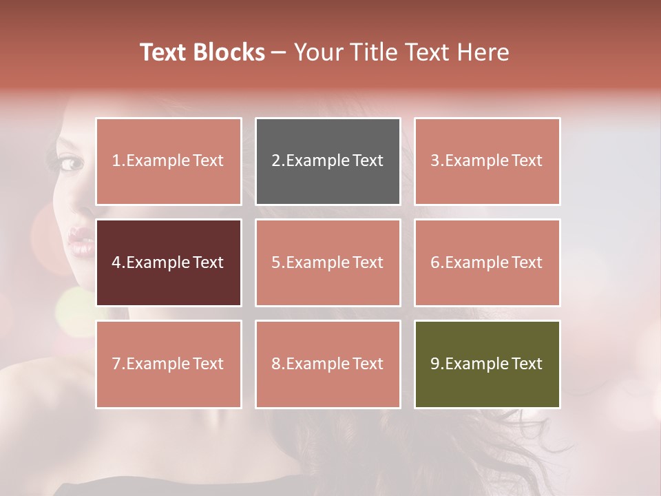 Woman Gorgeous Caucasian PowerPoint Template