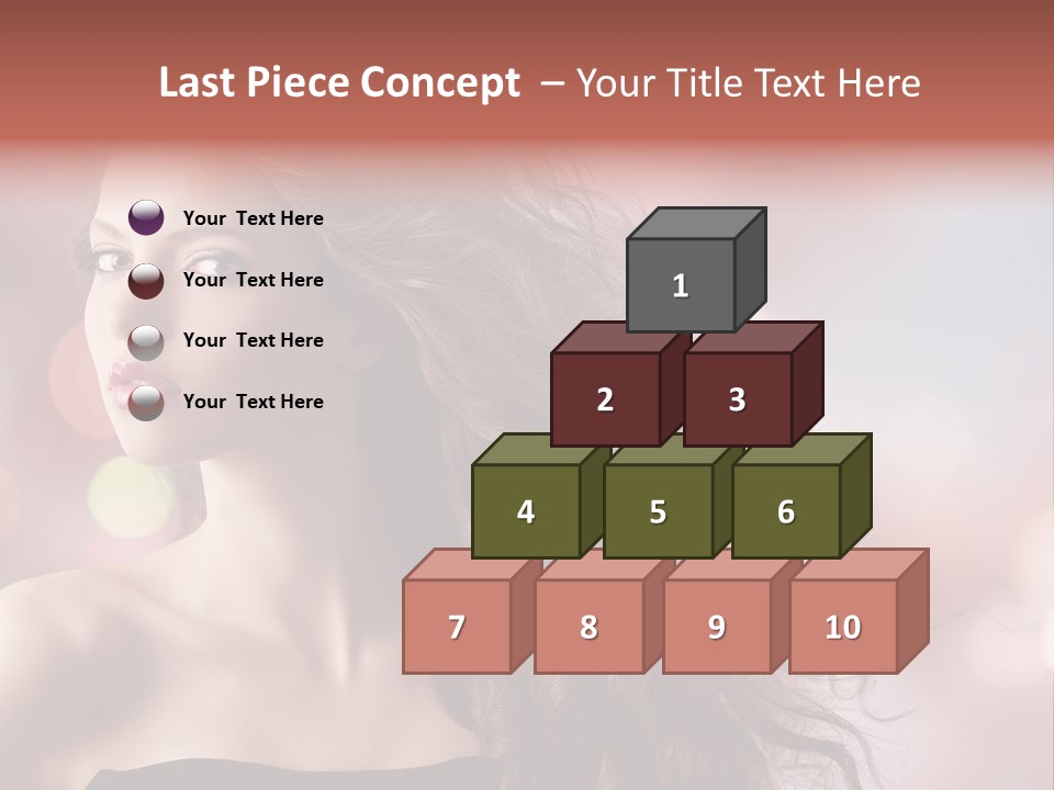 Woman Gorgeous Caucasian PowerPoint Template