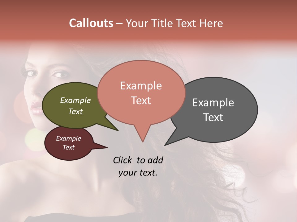 Woman Gorgeous Caucasian PowerPoint Template