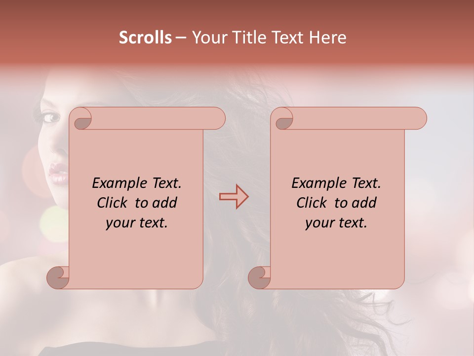 Woman Gorgeous Caucasian PowerPoint Template