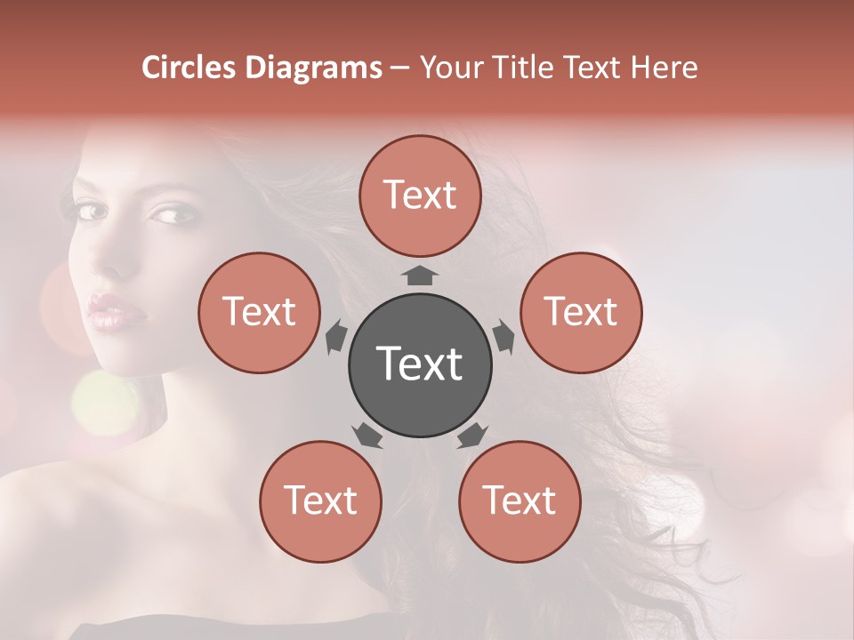 Woman Gorgeous Caucasian PowerPoint Template