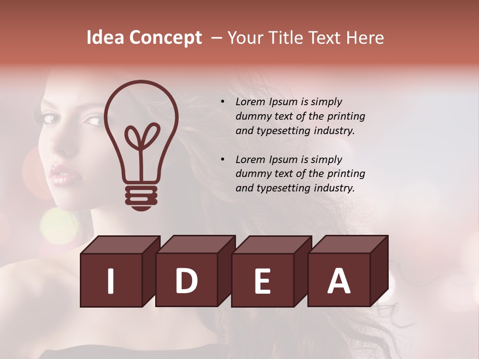 Woman Gorgeous Caucasian PowerPoint Template