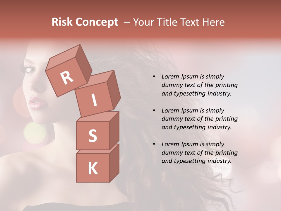 Woman Gorgeous Caucasian PowerPoint Template