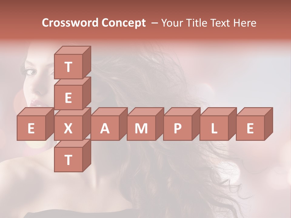 Woman Gorgeous Caucasian PowerPoint Template