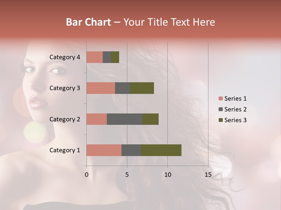 Woman Gorgeous Caucasian PowerPoint Template