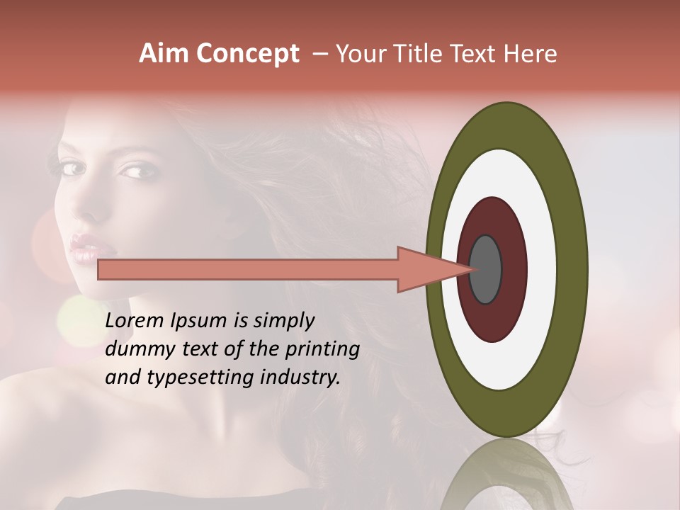 Woman Gorgeous Caucasian PowerPoint Template