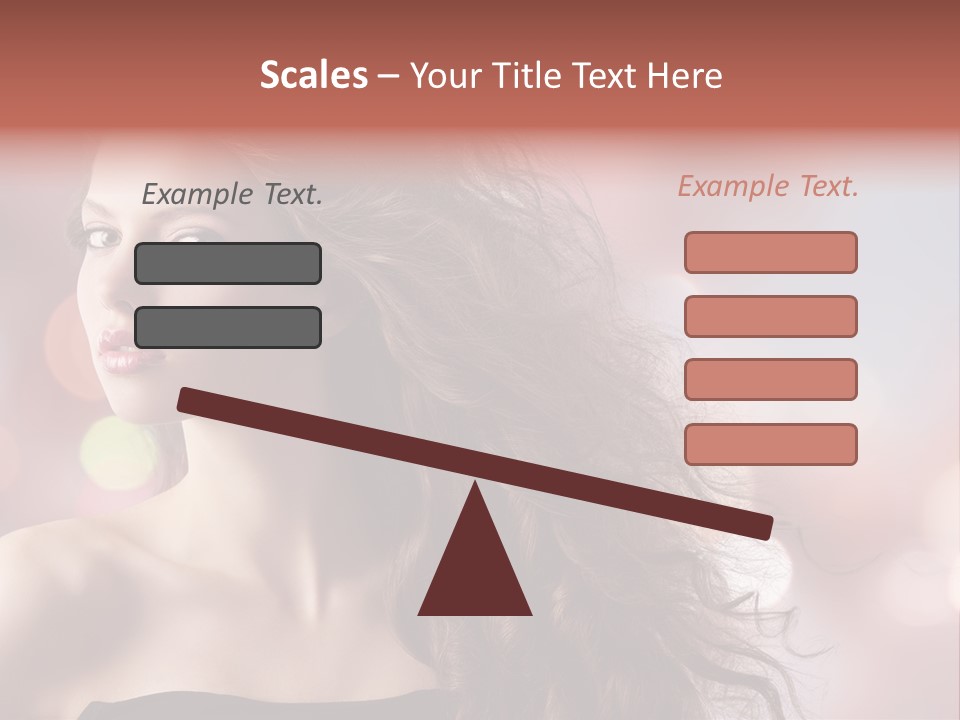 Woman Gorgeous Caucasian PowerPoint Template