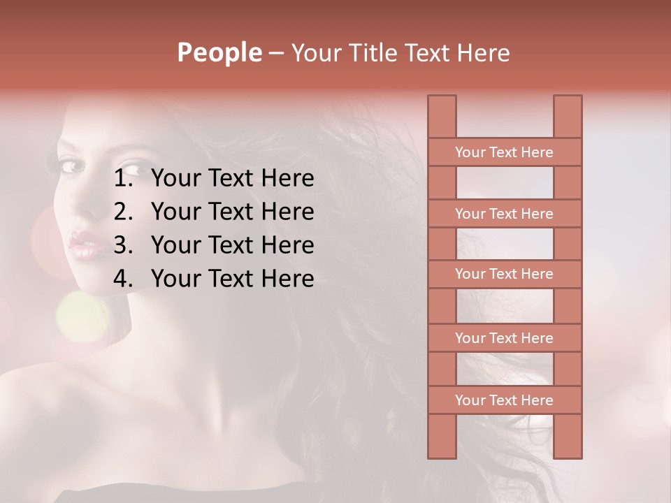 Woman Gorgeous Caucasian PowerPoint Template