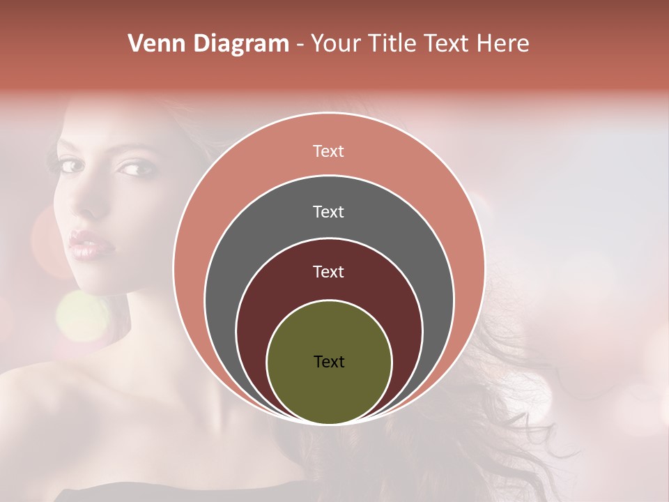 Woman Gorgeous Caucasian PowerPoint Template