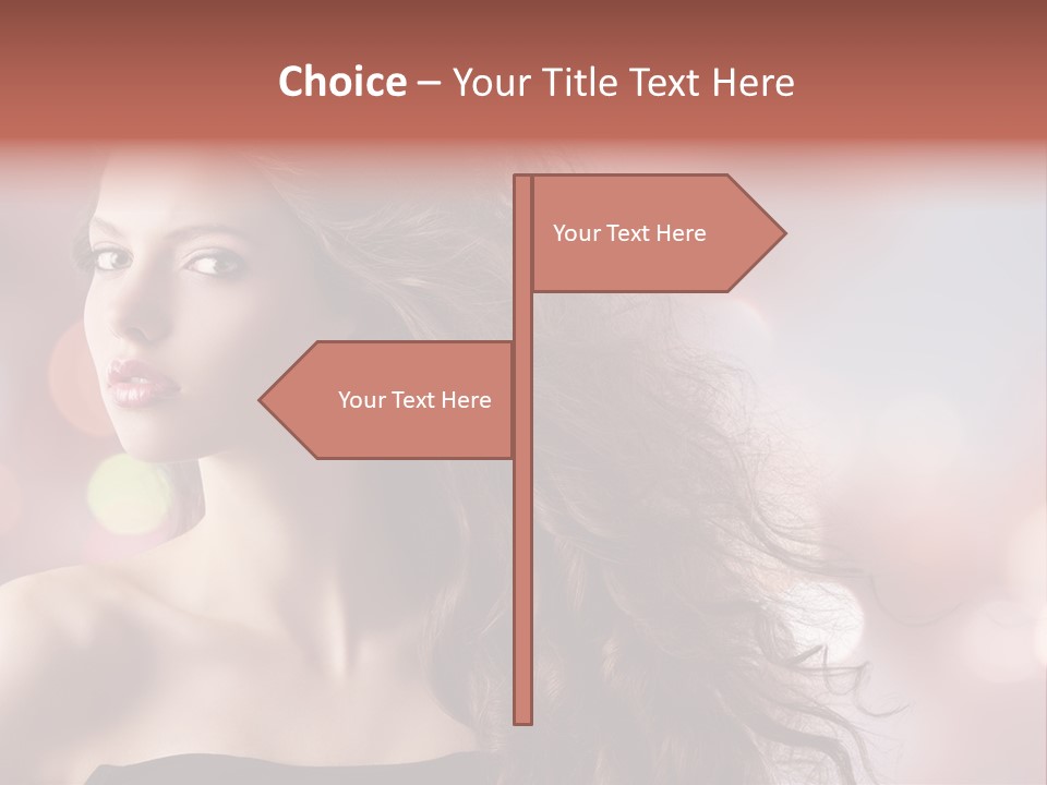 Woman Gorgeous Caucasian PowerPoint Template