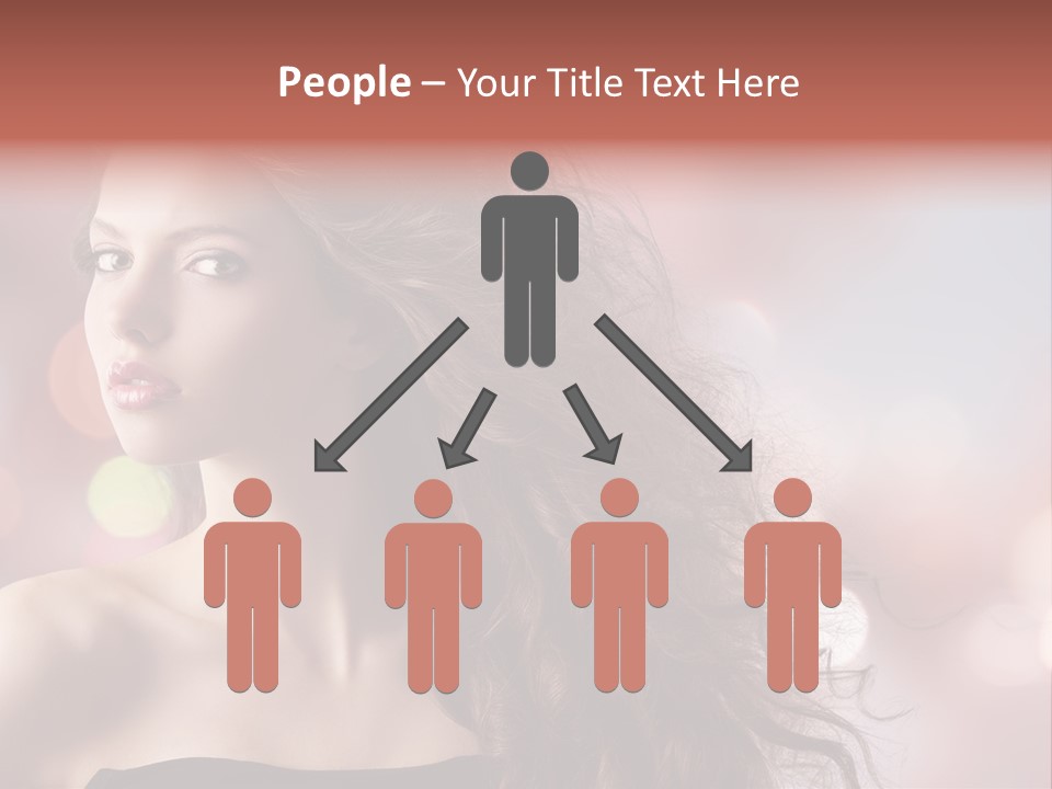 Woman Gorgeous Caucasian PowerPoint Template
