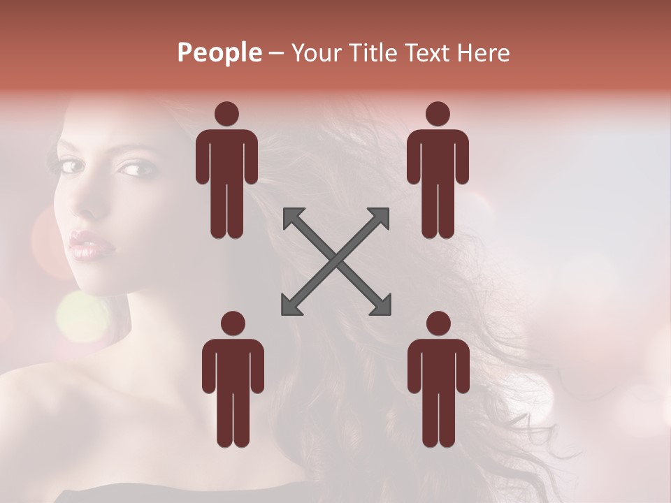 Woman Gorgeous Caucasian PowerPoint Template