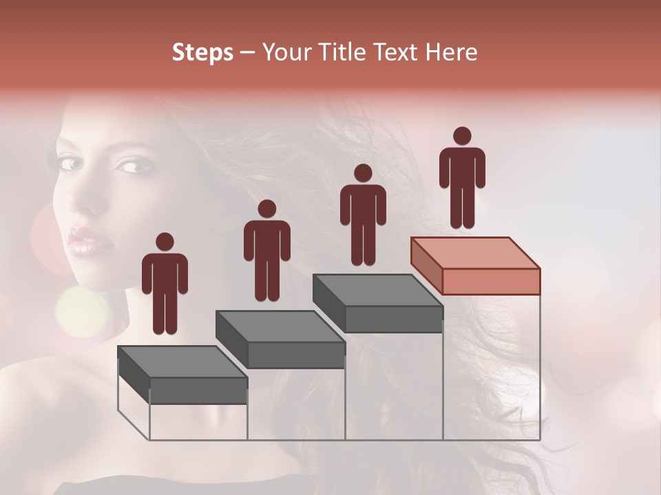 Woman Gorgeous Caucasian PowerPoint Template