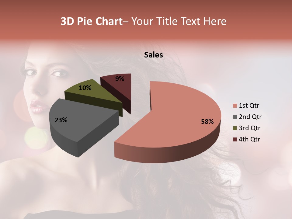 Woman Gorgeous Caucasian PowerPoint Template
