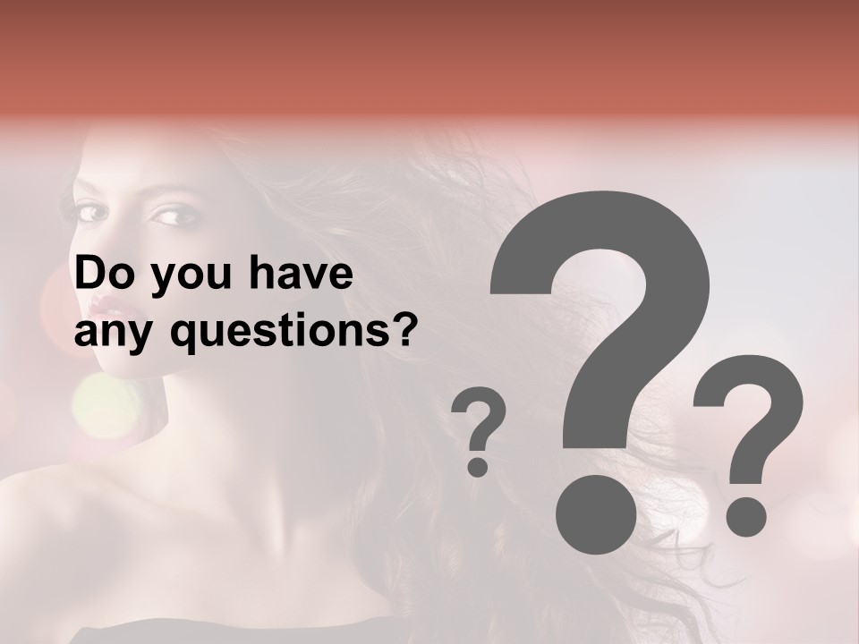 Woman Gorgeous Caucasian PowerPoint Template