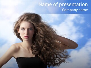 Female Woman Model PowerPoint Template