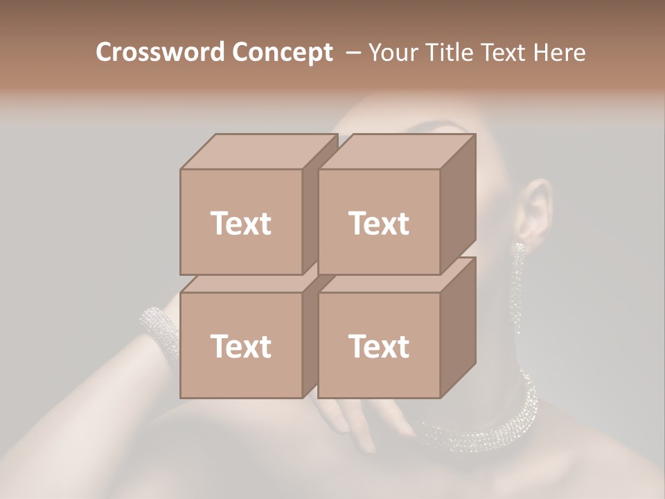Studio Femininity Portrait PowerPoint Template