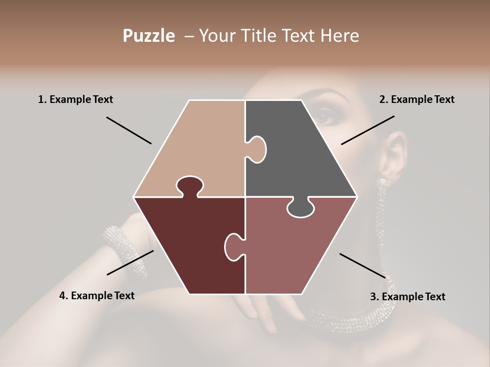 Studio Femininity Portrait PowerPoint Template