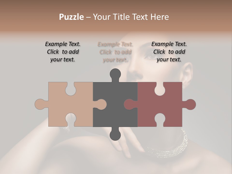 Studio Femininity Portrait PowerPoint Template