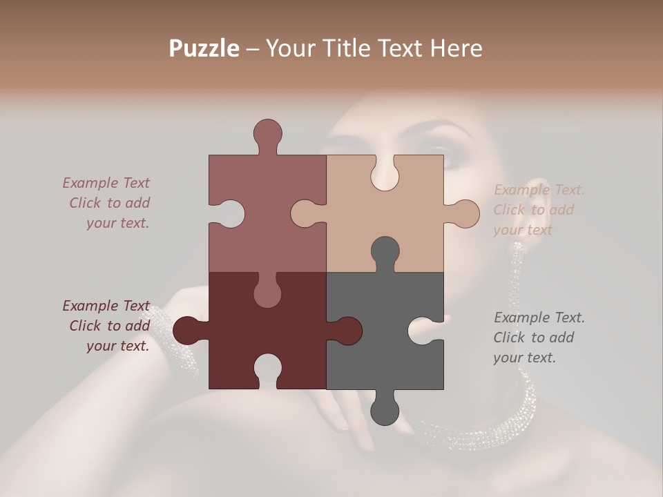 Studio Femininity Portrait PowerPoint Template