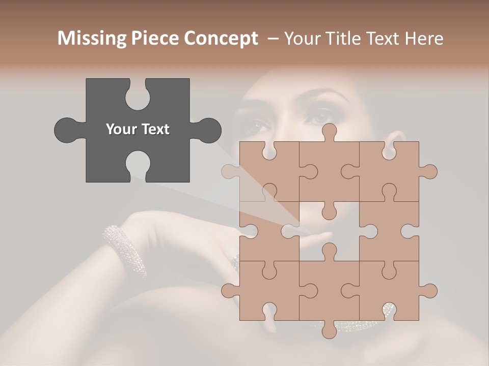 Studio Femininity Portrait PowerPoint Template