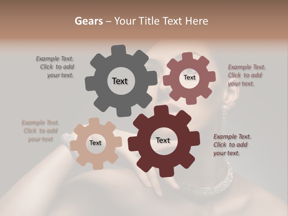 Studio Femininity Portrait PowerPoint Template