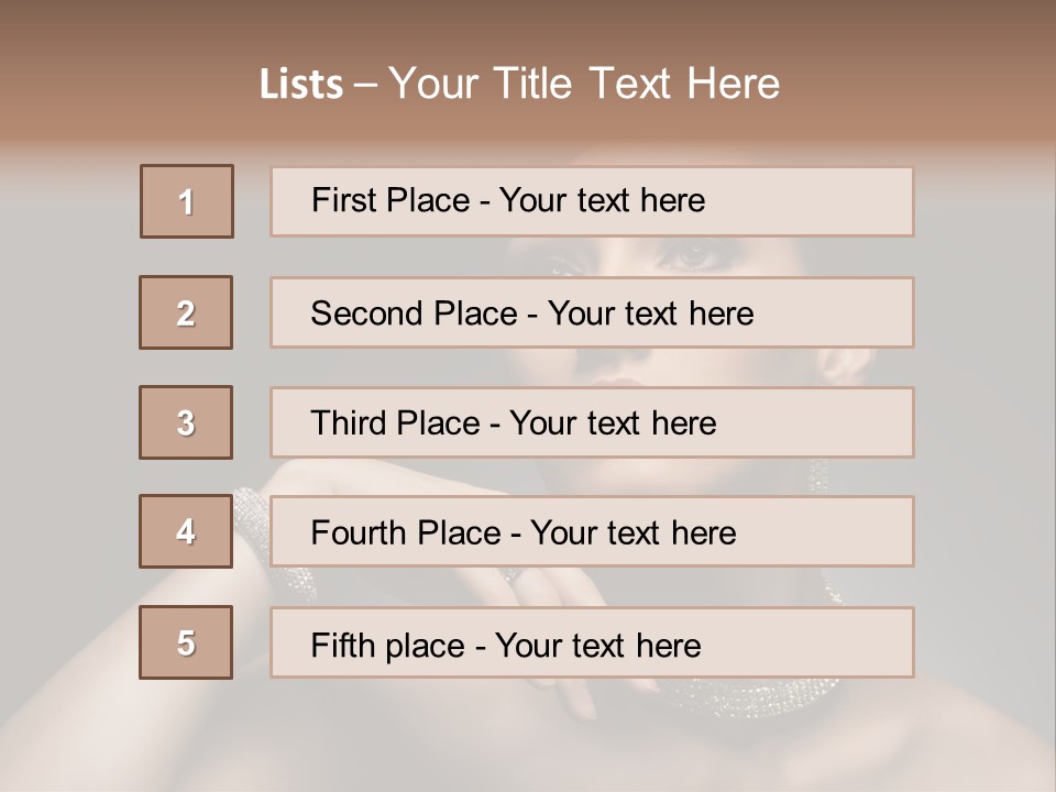 Studio Femininity Portrait PowerPoint Template