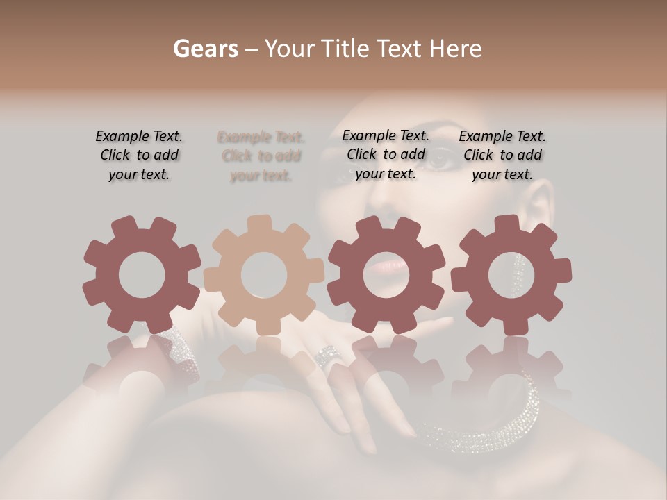 Studio Femininity Portrait PowerPoint Template