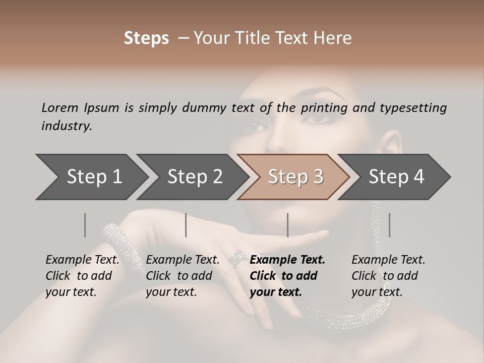 Studio Femininity Portrait PowerPoint Template